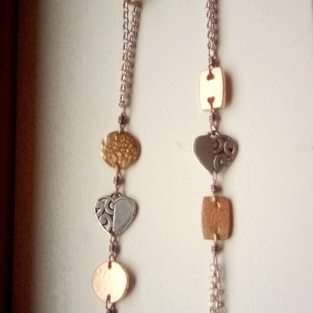 Bradford jewelry NECKLACE,.. two tone gold and silver.